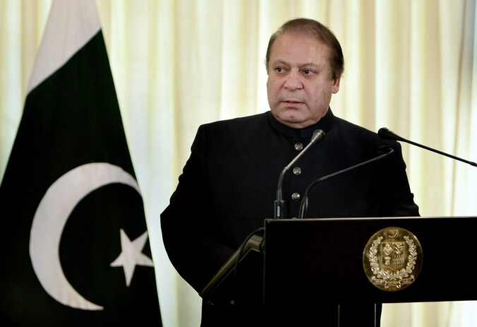 De Pakistaanse premier Nawaz Sharif.