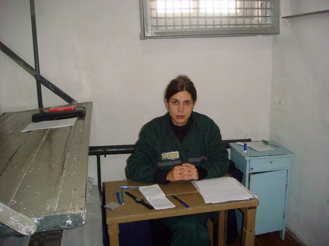 Nadezjda Tolokonnikova op 23 september gefotografeerd in haar gevangeniscel.