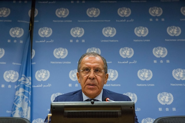 De Russische minister van Buitenlandse Zaken Sergei Lavrov.