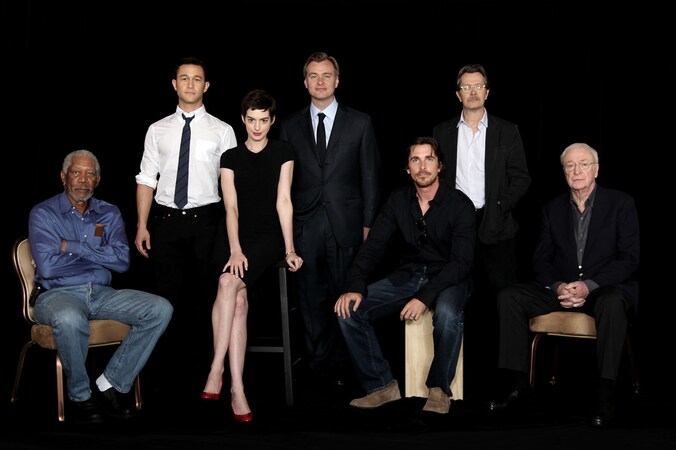 De cast van 'The Dark Knight Rises'.