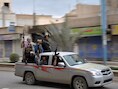 Rebellen in Raqqa, eergisteren.