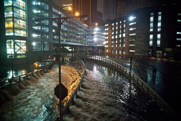Een ingang van de Brooklyn-Battery Tunnel.