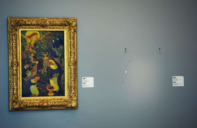 Op de lege plek hing een werk van Matisse.