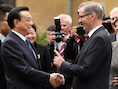 Premier Li Keqiang op bezoek in Duitsland.