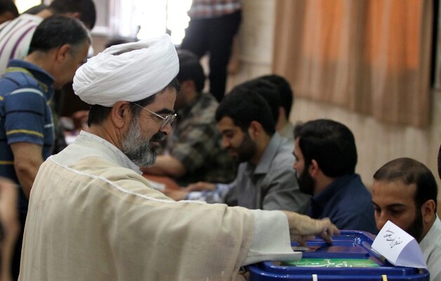 Hassan Rohani bracht gisteren zijn stem uit in Teheran.