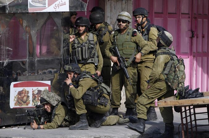 Israëlische soldaten in Hebron.