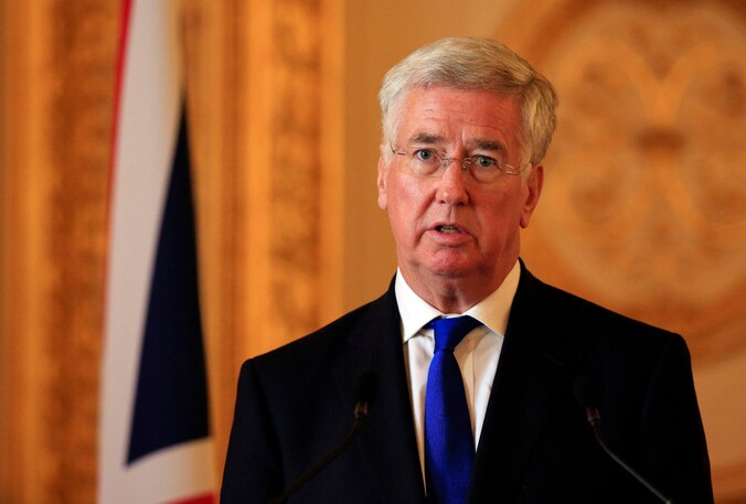 De Britse minister voor Defensie Michael Fallon.