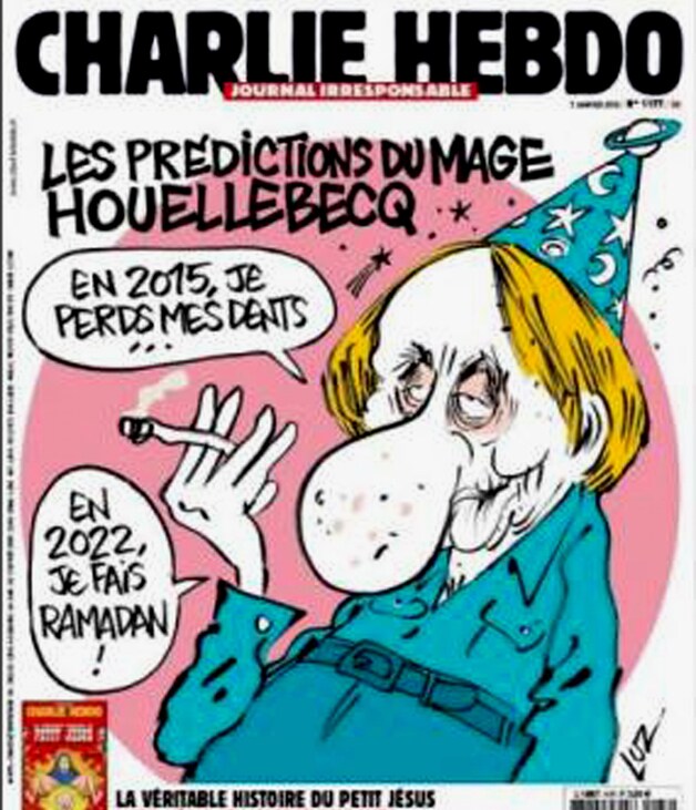 De Charlie Hebdo-editie van zeven januari, voor duizenden euro's te koop aangeboden op eBay.