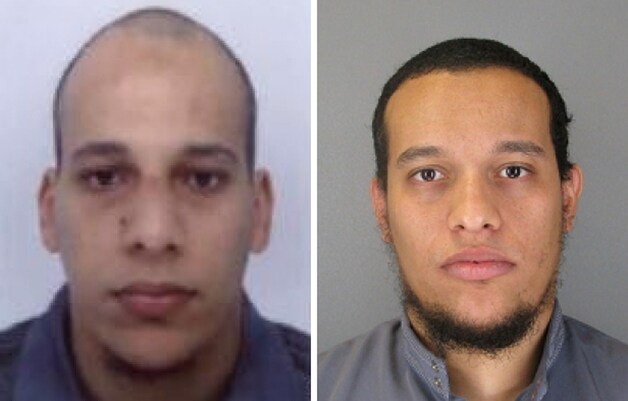 Verdachten Cherif Kouachi (l.) en Said Kouachi (r.).