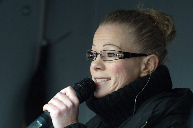 Kathrin Oertel, sinds kort de feitelijke leidster van Pegida.