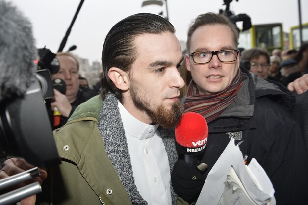 Michael Delefortrie bij zijn aankomst aan het justitiepaleis.