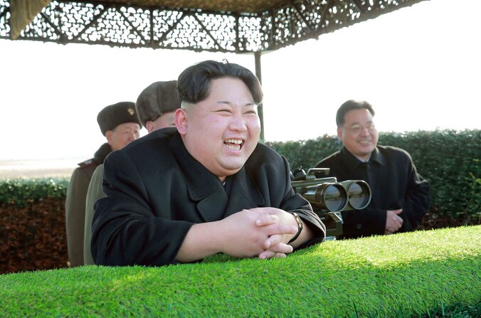 De Noord-Koreaanse leider Kim Jong-un op een foto die het staatspersbureau eerder deze week verspreidde.