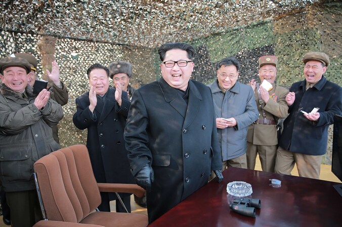 Kim Jong-un op een foto die op 4 maart werd verspreid door het Noord-Koreaanse persbureau KCNA.