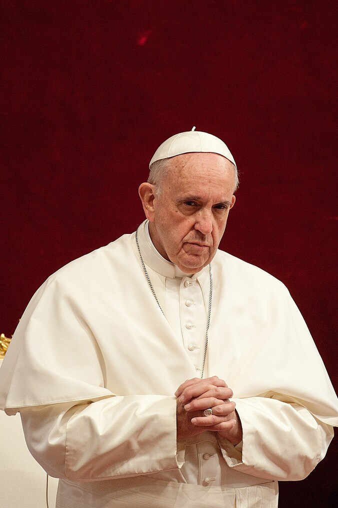 Paus Franciscus tijdens een misviering op 4 maart 2016.