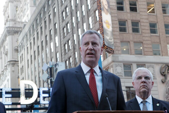 New Yorks burgemeester De Blasio.