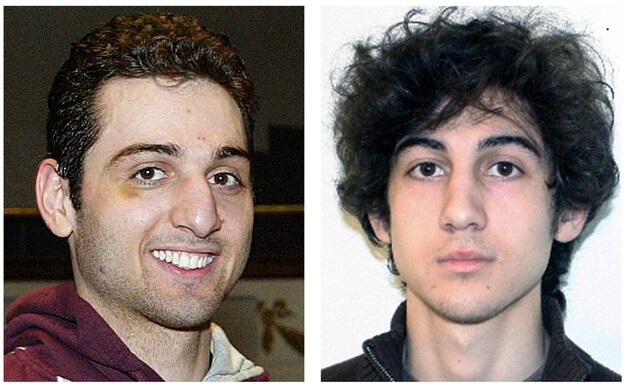 De broers Tamerlan en Dzhokhar Tsarnaev, die de aanslag op de marathon in Boston pleegden.