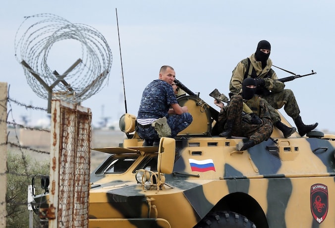Archieffoto: commandos's van een speciale eenheid van het Russische leger.