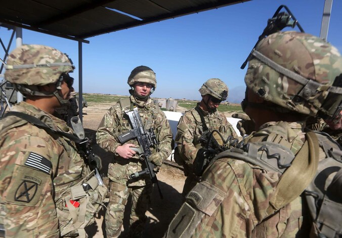Amerikaanse militairen bij Bagdad in januari van dit jaar.