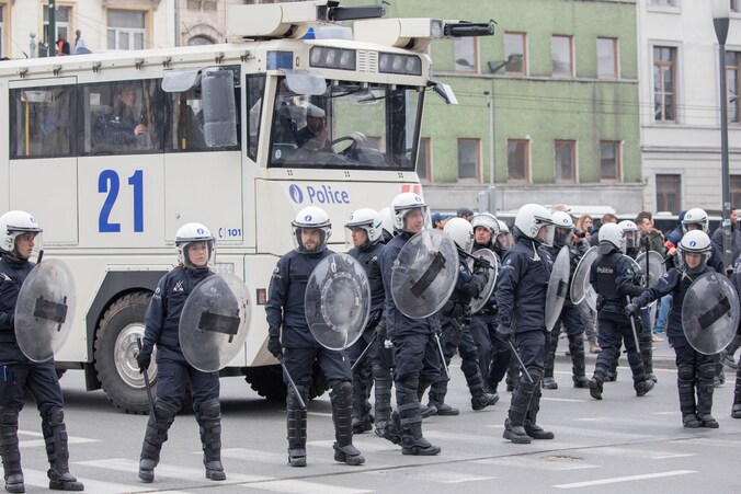 Afgelopen weekend moest de oproerpolitie optreden bij een manifestatie in Molenbeek.