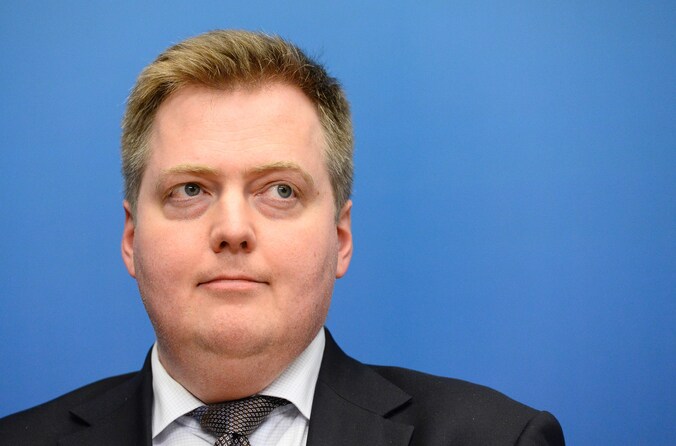 De premier van IJsland David Gunnlaugsson in 2014.