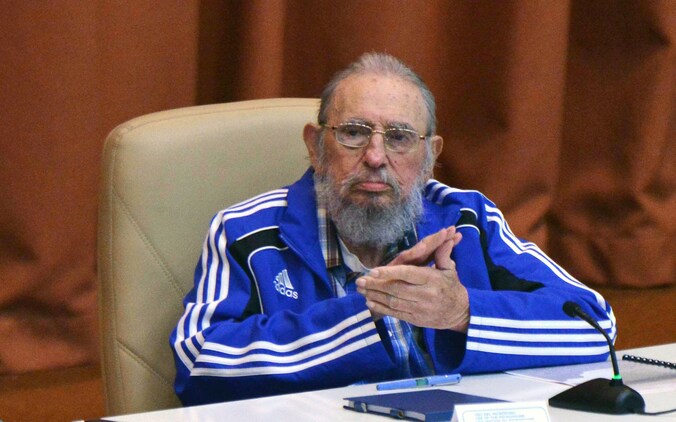 Fidel Castro vandaag. Oud, maar niet verzwakt in zijn antikapitalistische overtuiging.