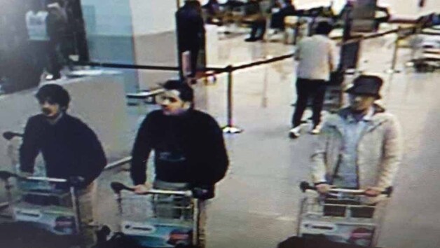 Laachraoui (l) blies zichzelf vorige maand op op Brussels Airport.