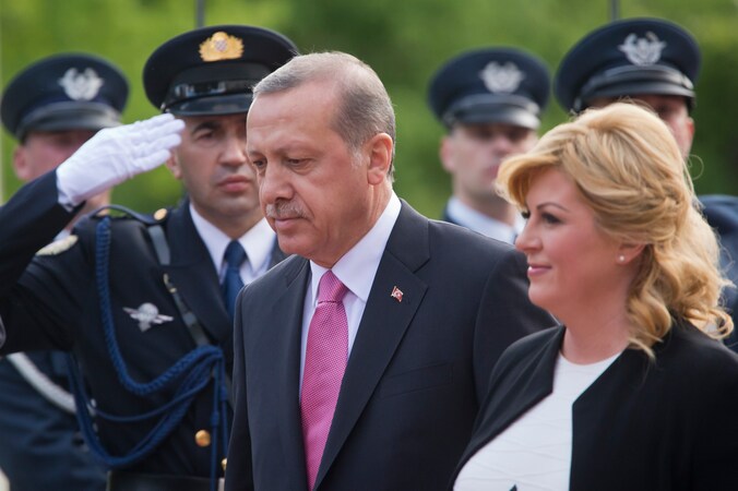 De Turkse premier Erdogan was vorige week nog op bezoek bij zijn Kroatische collega Kolinda Grabar-Kitarovic.