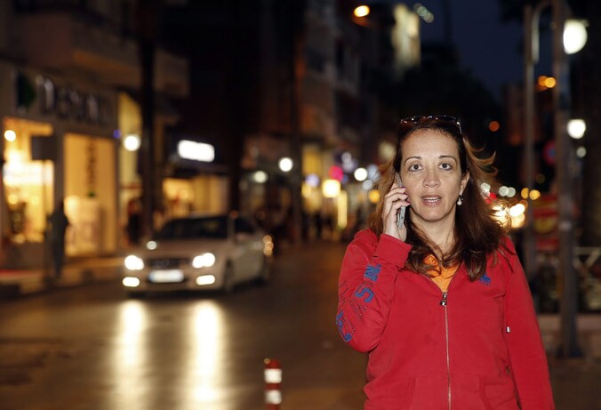 Ebru Umar in de Turkse stad Kusadasi.