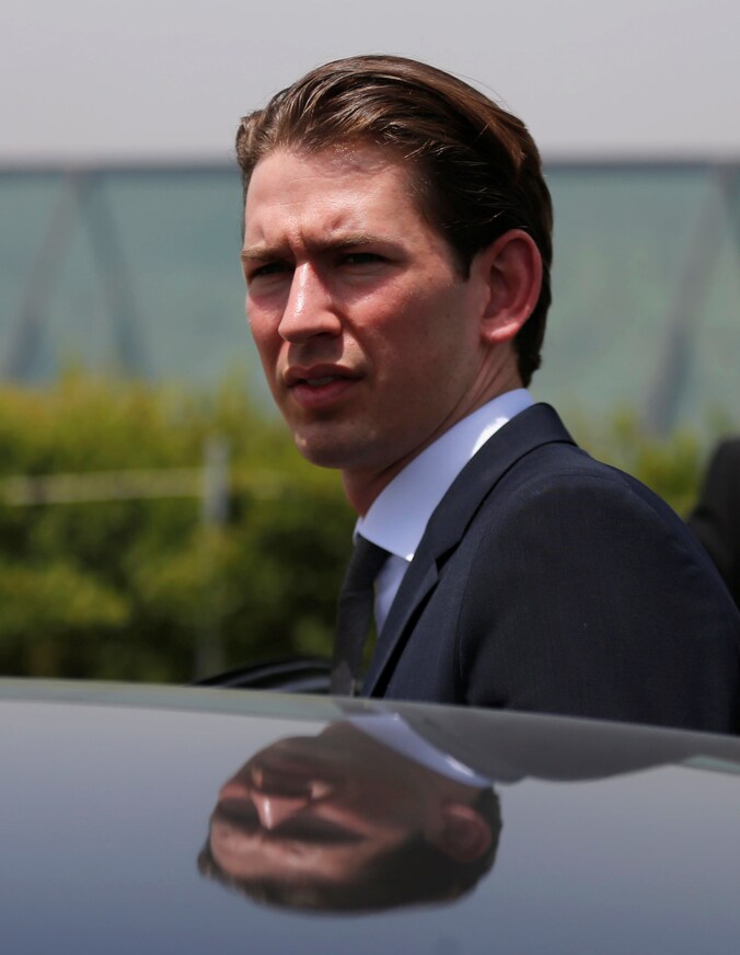 De Oostenrijkse minister van Buitenlandse Zaken Sebastian Kurz.