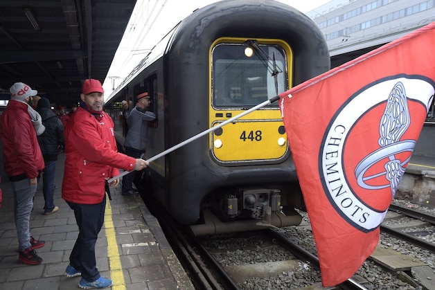 Beeld van een eerdere actie van CGSP Cheminots.