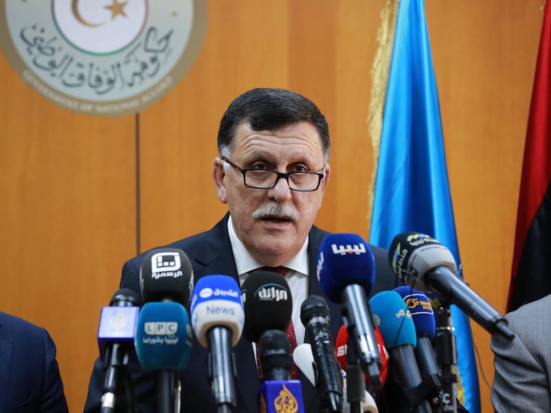 Eerste minister van Libië Fayez al-Sarraj.