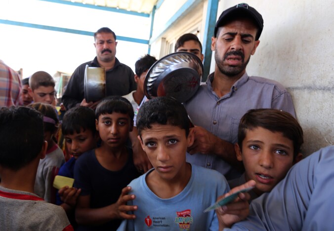 Slechts enkele honderden gezinnen wisten uit Fallujah te vluchten.