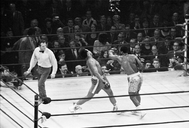 Ali tegenover Frazier in 1971.