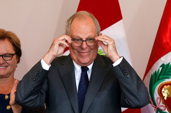 De Peruaanse president Pedro Pablo Kuczynski.
