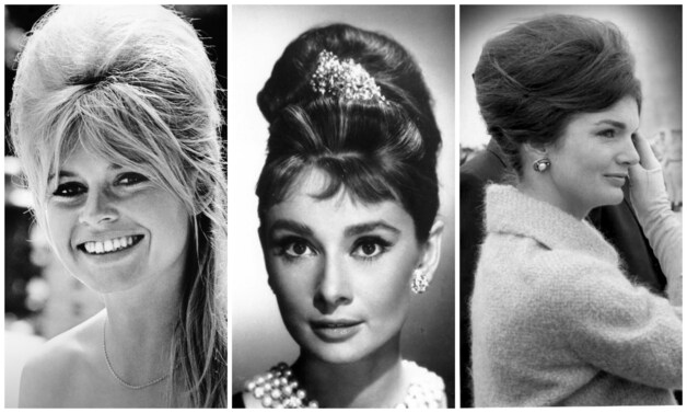 Vlnr: Brigitte Bardot, Audrey Hepburn en Jackie Kennedy