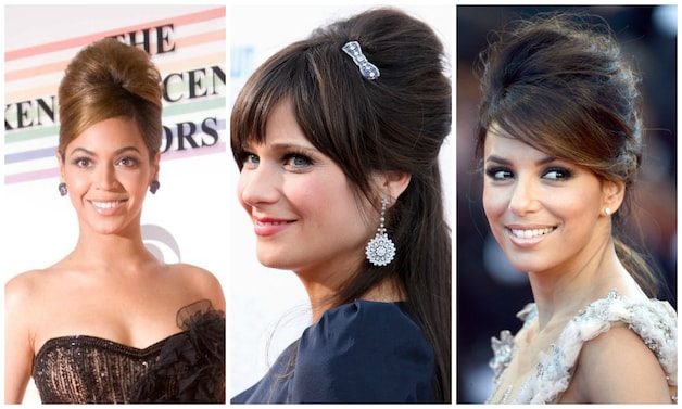 Vlnr: Beyoncé, Zooey Deschanel en Eva Longoria