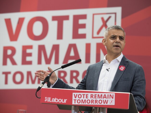 De Londense burgemeester Sadiq Khan.