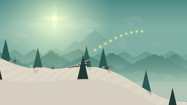 Screenshot uit 'Alto's Adventure'