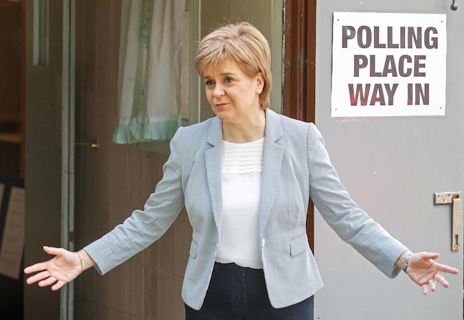 Nicola Sturgeon bracht gisteren in Glasgow haar stem uit.