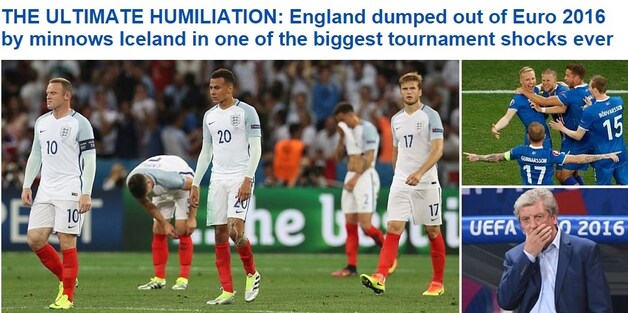 "De ultieme vernedering", noemde Daily Mail de uitschakeling.