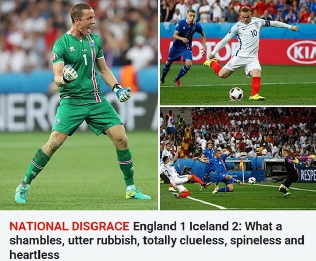 The Sun had het over een "Nationale Schande" en spaarde de kritiek niet.
