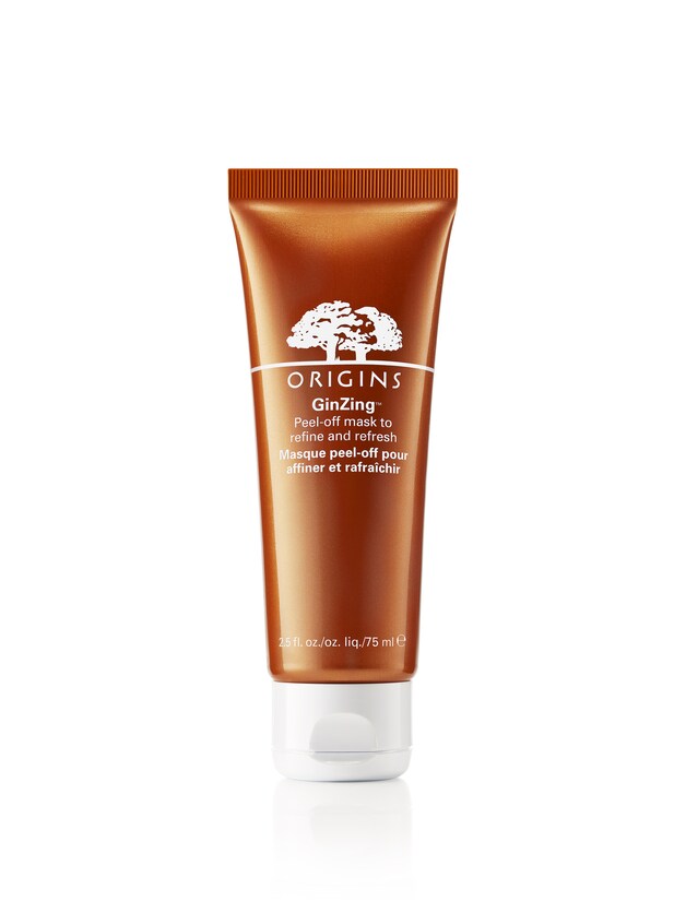 GinZingTM Peel-Off Mask (25 euro), haalt in tien minuutjes droge huidcellen weg en verfrist de huid.