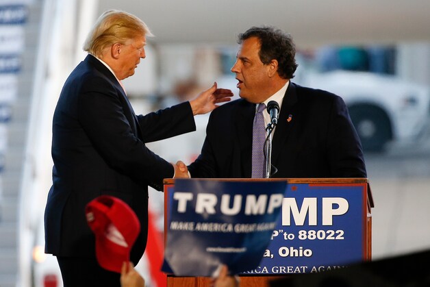Donald Trump en Chris Christie.