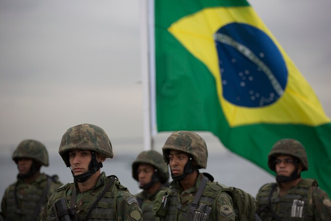 Braziliaanse mariniers in Rio tijdens een anti-terreuroefening.