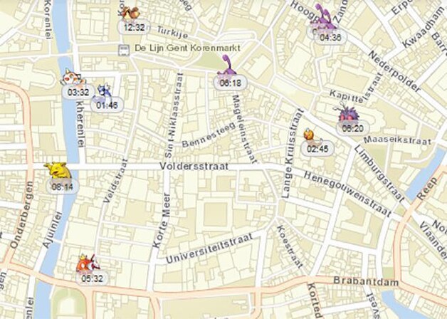 Behalve een Dratini geen zeldzame Pokémon in de Gentse binnenstad.