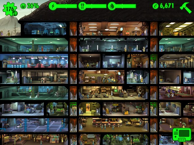 Ook het eenvoudige 'Fallout Shelter' is gemaakt met Unity.
