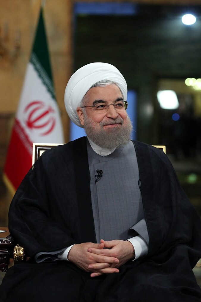 Hassan Rouhani, de president van Iran.