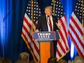 Trump tijdens zijn toespraak in Youngstown