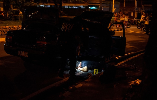 Twee doden bij een schietpartij in Manila, juli 2016.