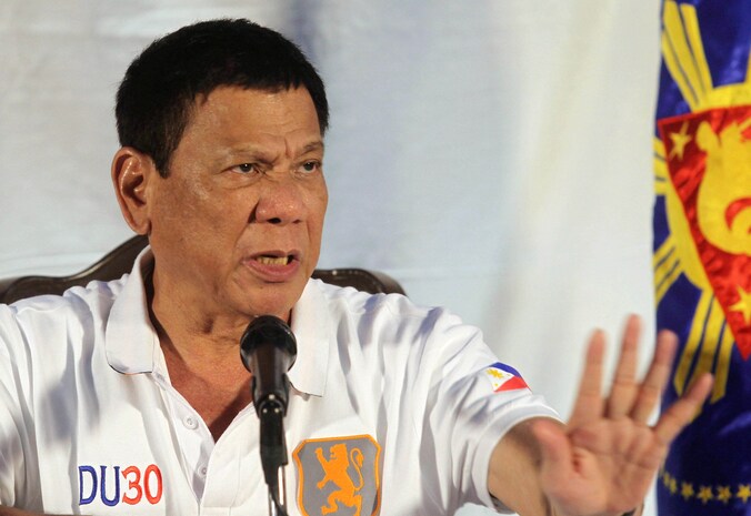 De omstreden president Rodrigo Duterte.